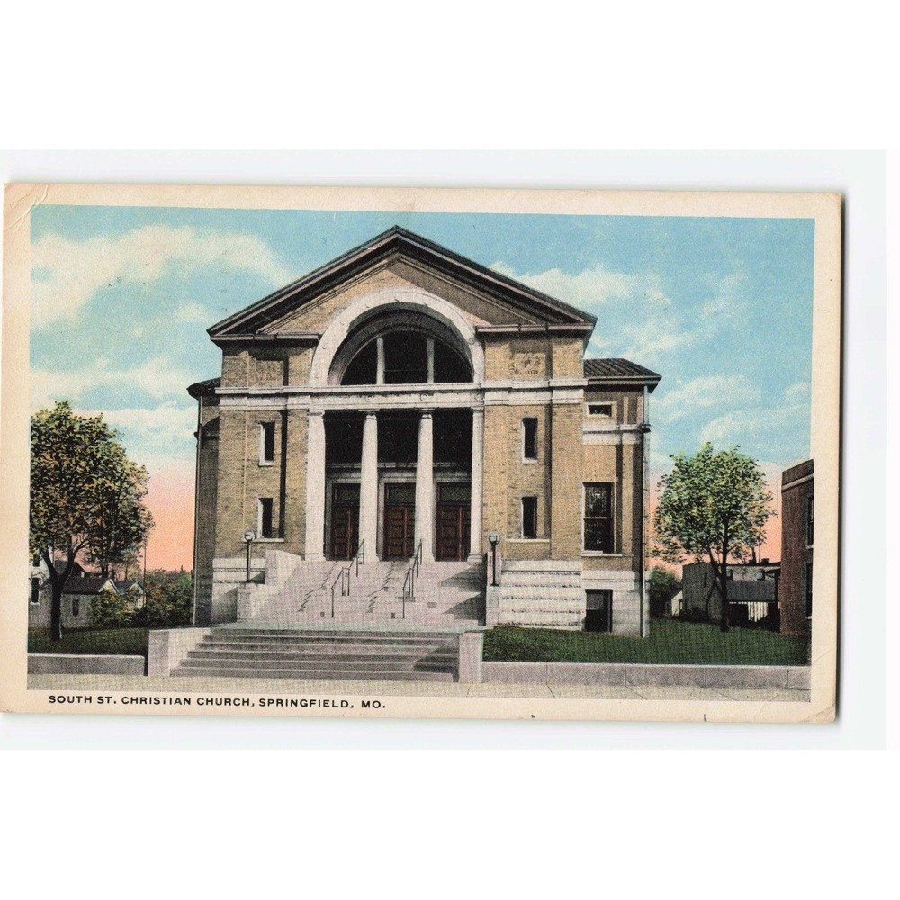 Vintage 1915 South St Christian Church Springfield MO Postcard VG Condition